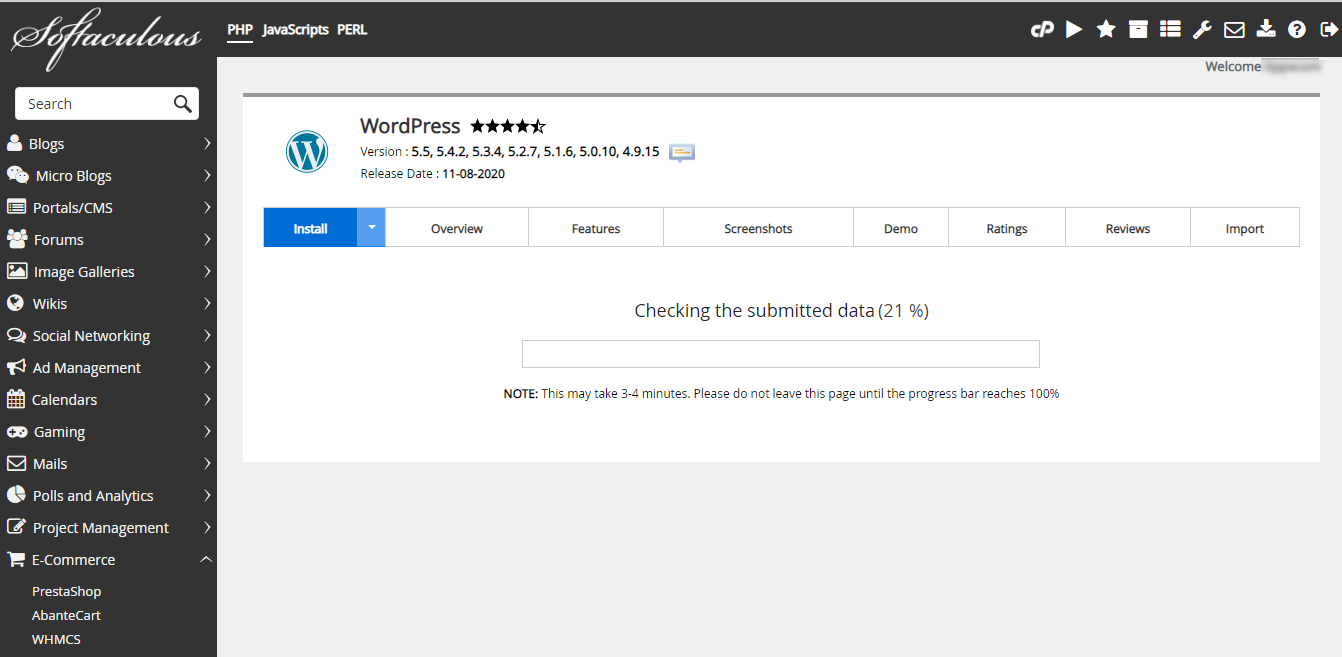 WordPress Installation page 4