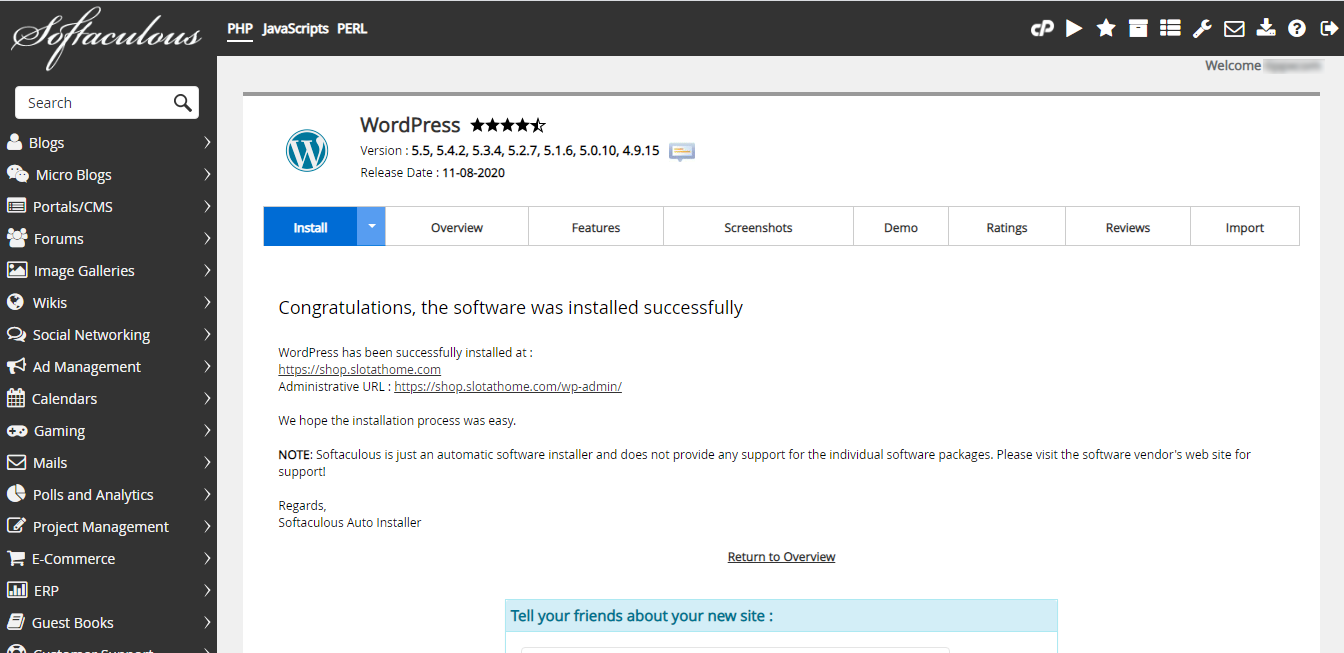 WordPress Installation page 6