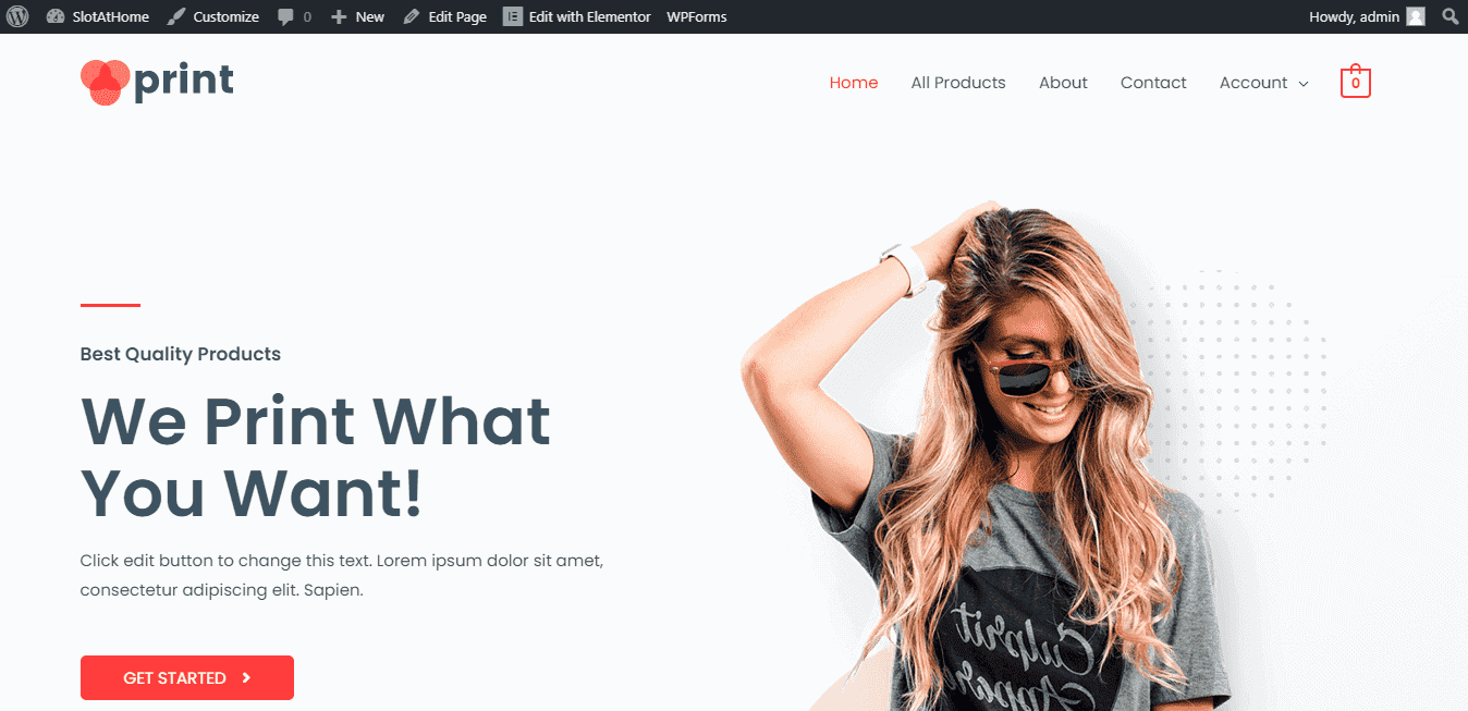 Webshop template import done