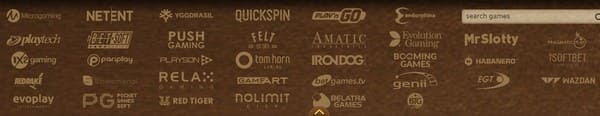 Everum Casino Providers Printscreen