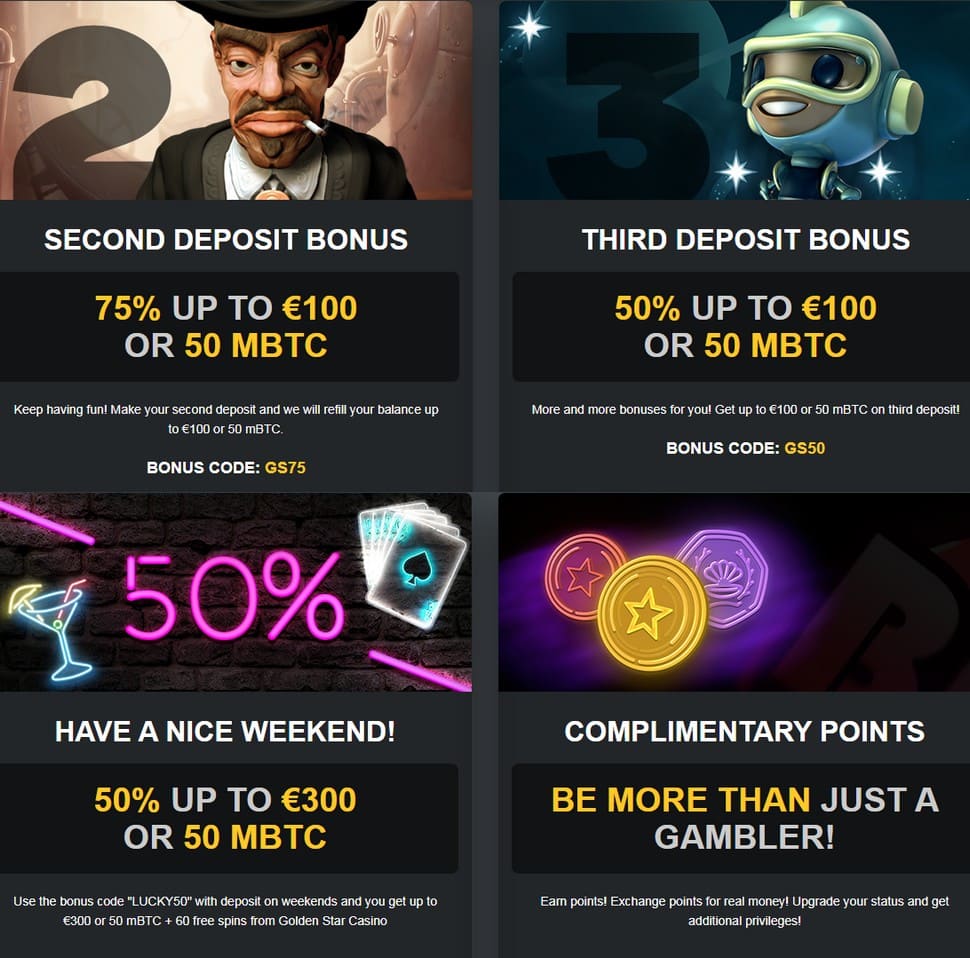 Golden Star Casino Current Promotions