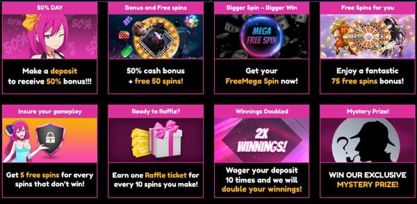 Lucky Niki daily promotions printscreen