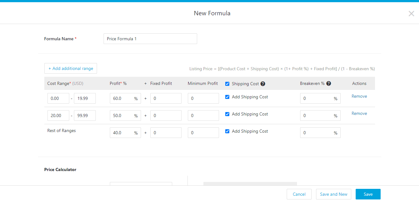ShopMaster Dropship Settings - Pricing
