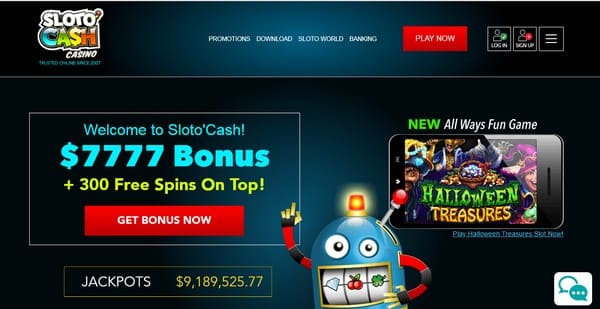SlotoCash Welcome Bonus Landing Page