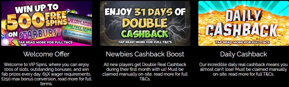 Vipspins Casino Current Promotions